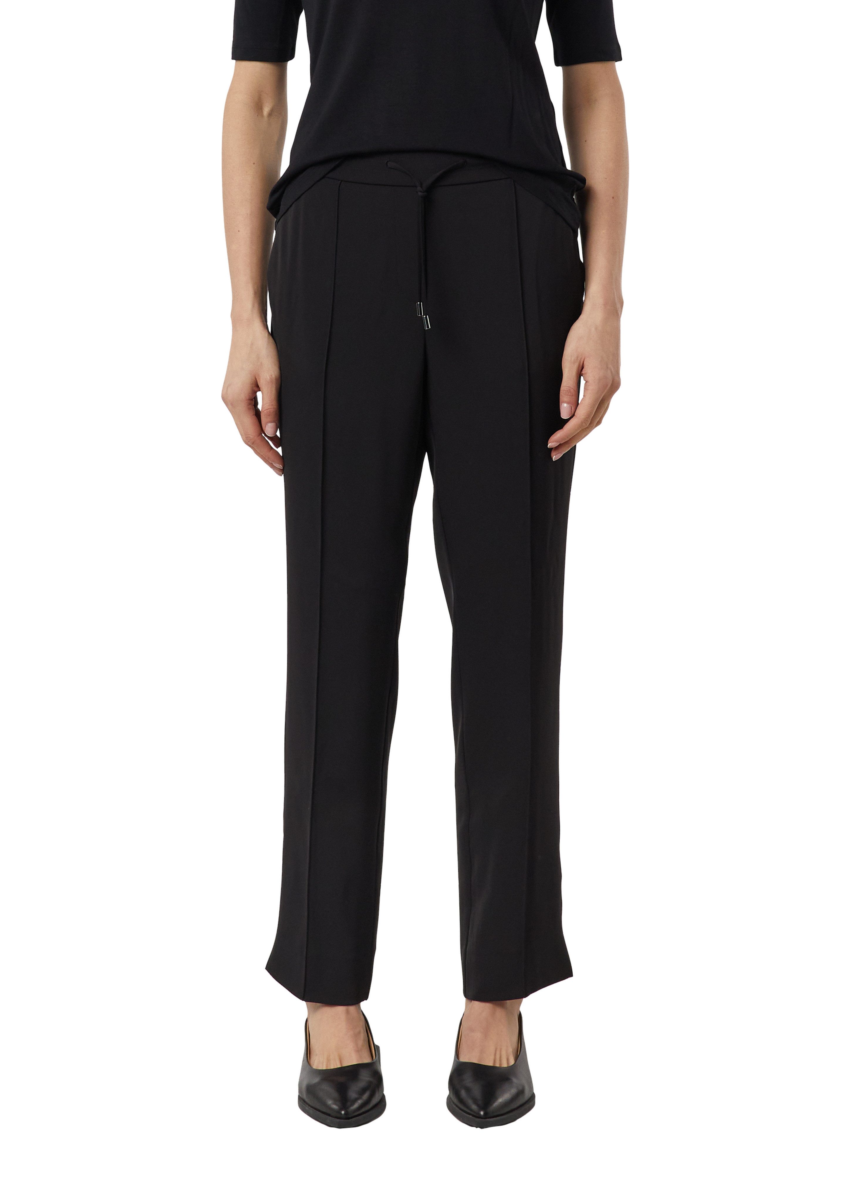 comma Stoffhose mit Gummizug und Kordelzug