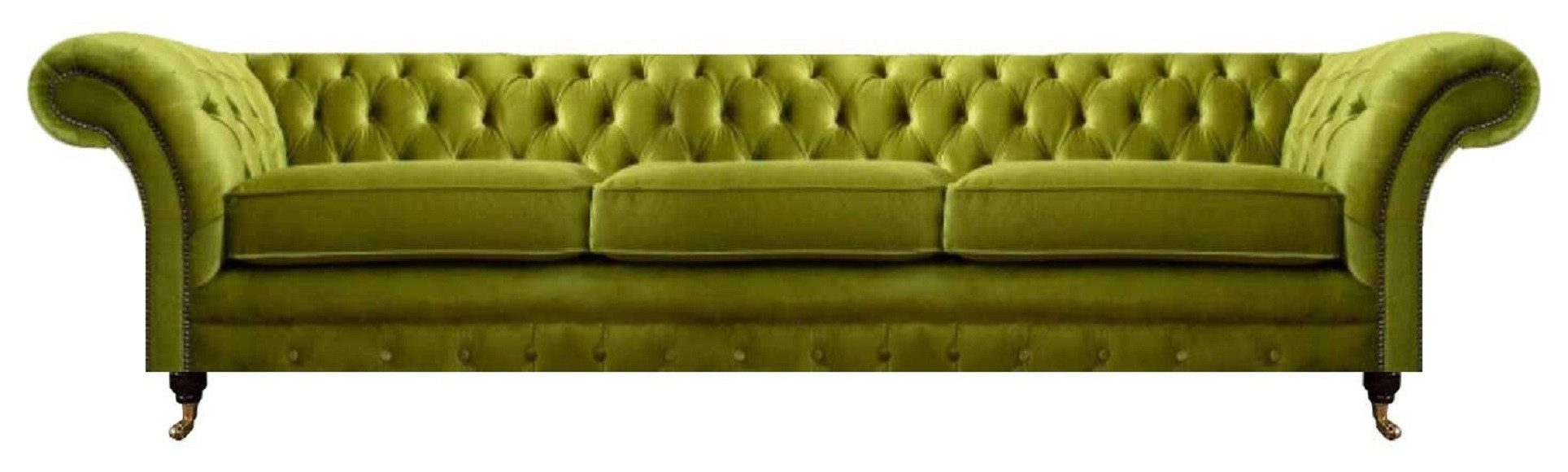Xlmoebel Chesterfield-Sofa Chesterfield Sofa in Olive mit Schlaffunktion für das Wohnzimmer, Hergestellt in Europa