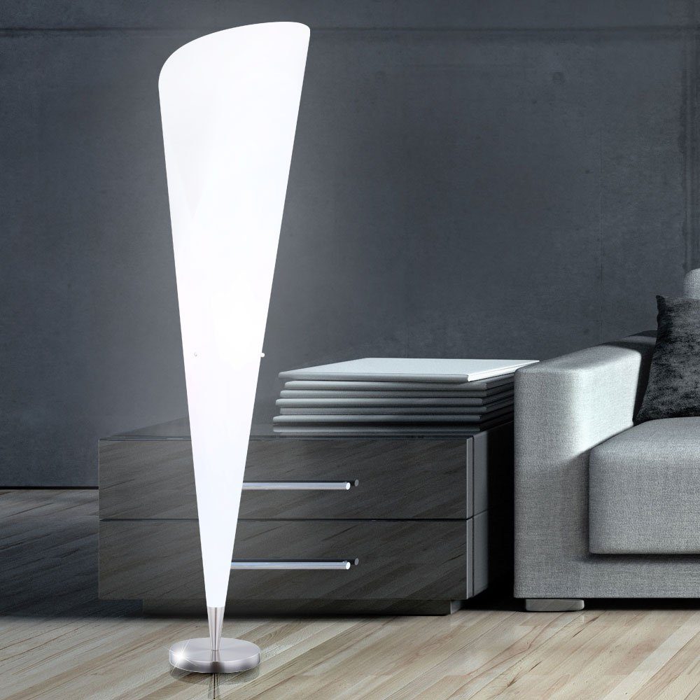 Warmweiß, Wohn Stehlampe, Ess inklusive, etc-shop Decken Zimmer Fluter LED Leuchtmittel Design Leuchte Steh Trichter