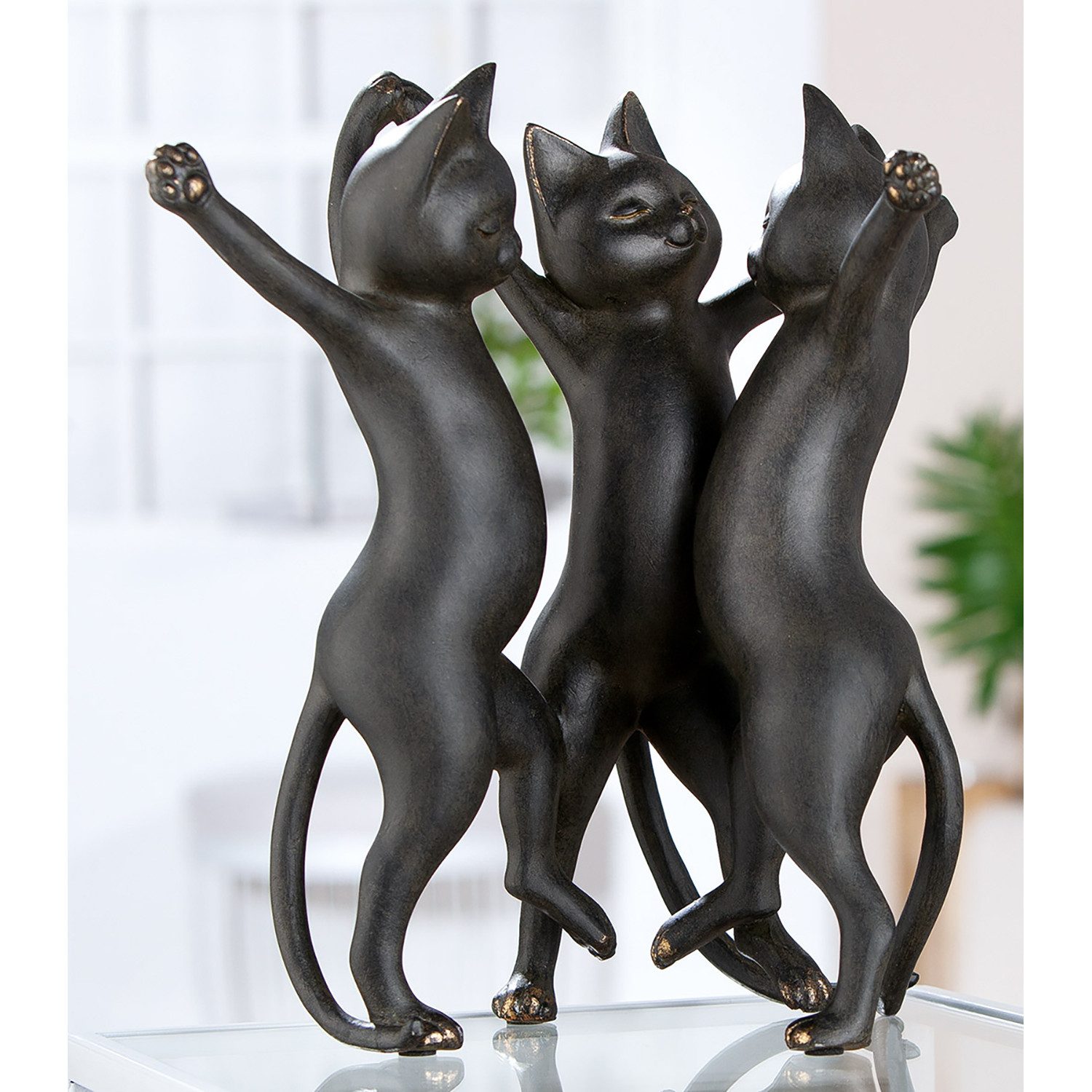 Tierfigur Katze Gatto-Trio, schwarz