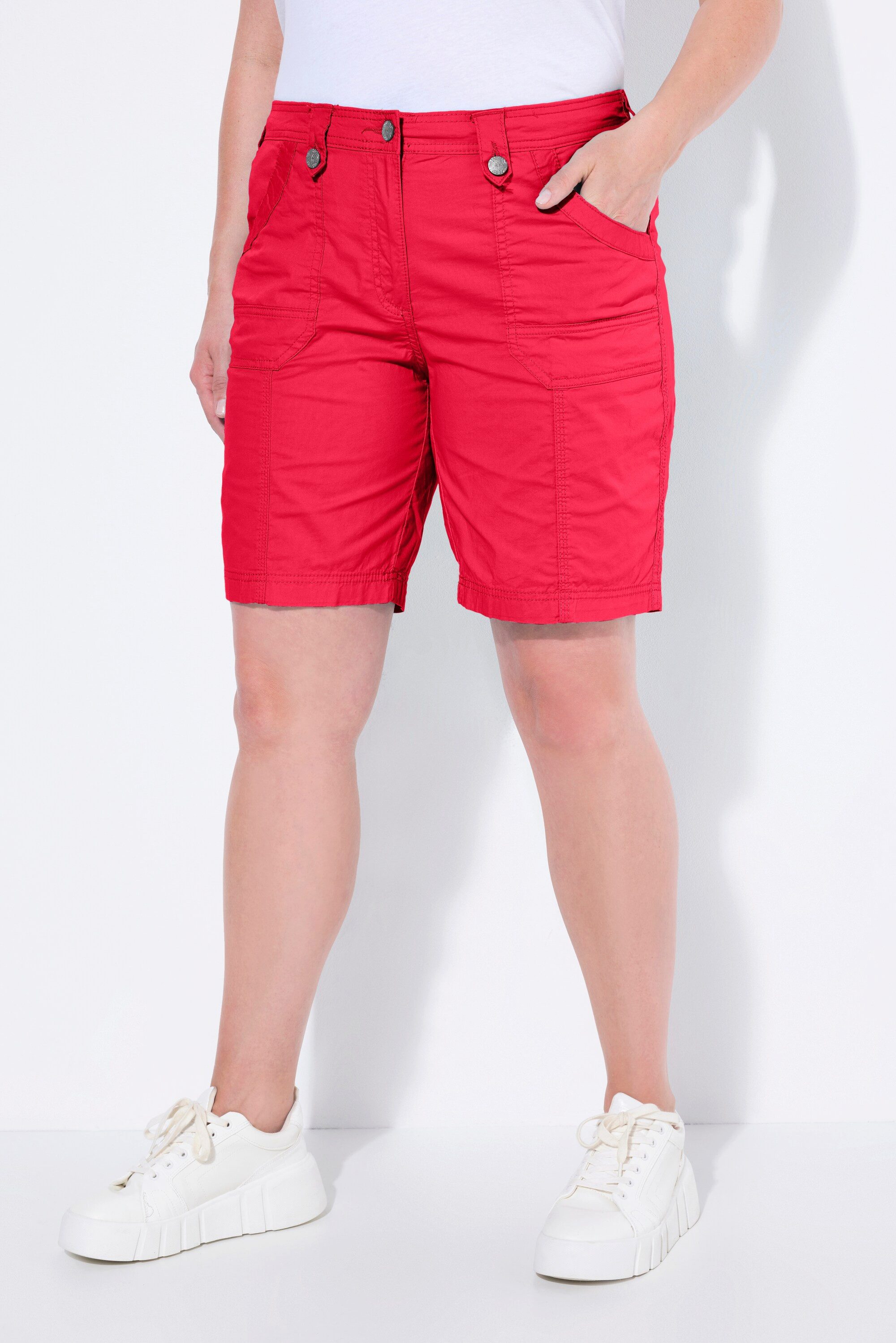 Ulla Popken Funktionshose Cargo-Bermuda Komfortbund 4-Pocket-Schnitt günstig online kaufen