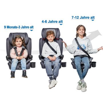 besrey Autokindersitz Kindersitz mit Isofix Kinderautositz Autositz Gruppe 1/2/3 9-36kg, ab: 9,00 kg, bis: 36,00 kg, Faltbarer und Tragbar
