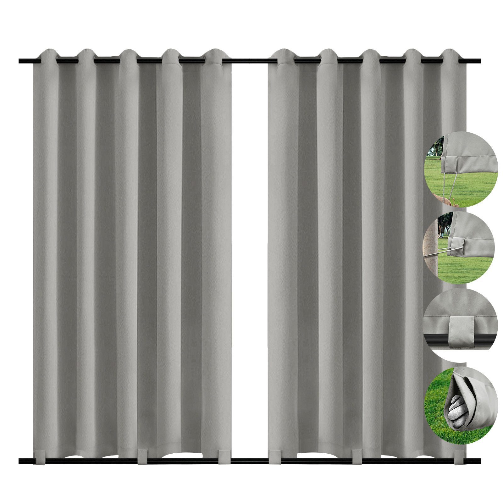 BTTO V&G Outdoorgardine Winddicht Balkon Gardinen,Outdoor günstig online kaufen