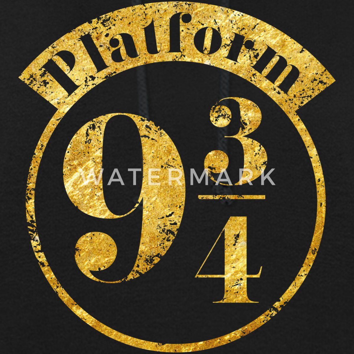 Spreadshirt Hoodie Harry Potter Platform 9 3/4 Gold Damen Hoodie (1-tlg)