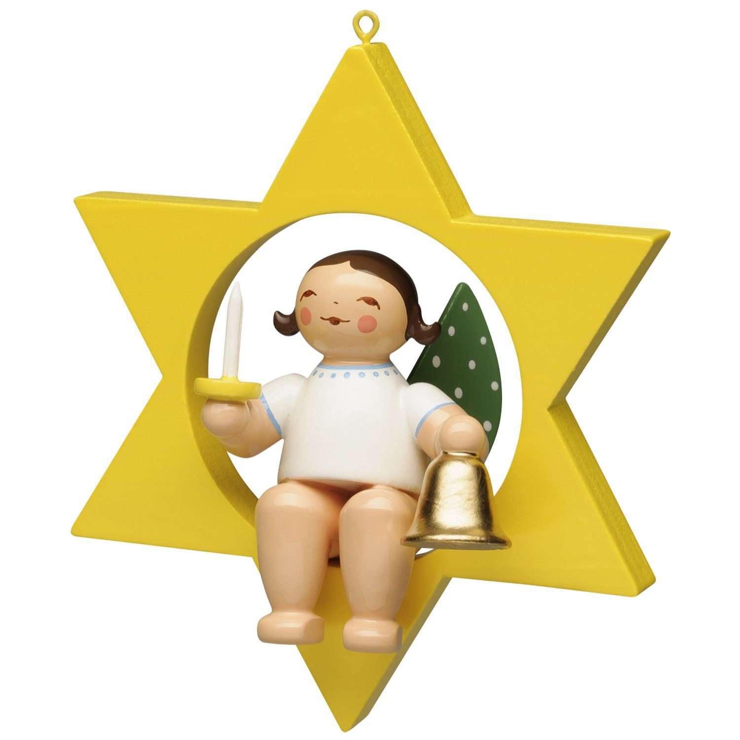 Wendt & Kühn Weihnachtsfigur Engel mit Glocke und Kerze im Stern 650/80/53 günstig online kaufen
