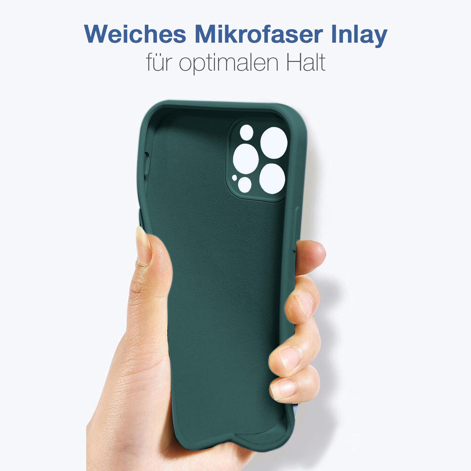 Tec-Expert Handyhülle SoftGrip Cover Hülle für Apple iPhone 13 Pro Max, Handy Case Bumper integrierter Kameraschutz flexibel