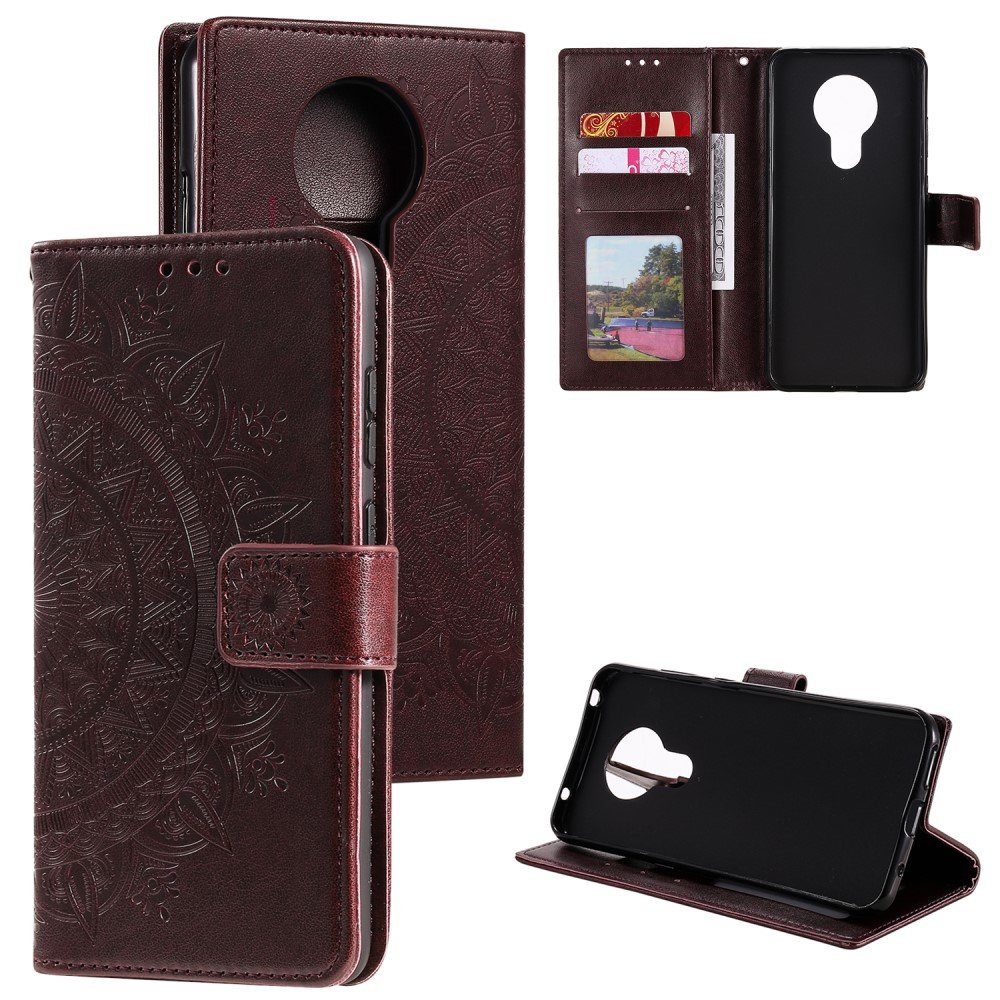 CoverKingz Handyhülle Hülle für Nokia G10/G20 Handyhülle Flip Case Cover Schutzhülle 16,5 cm (6,5 Zoll), Klapphülle Schutzhülle mit Kartenfach Schutztasche Motiv Mandala