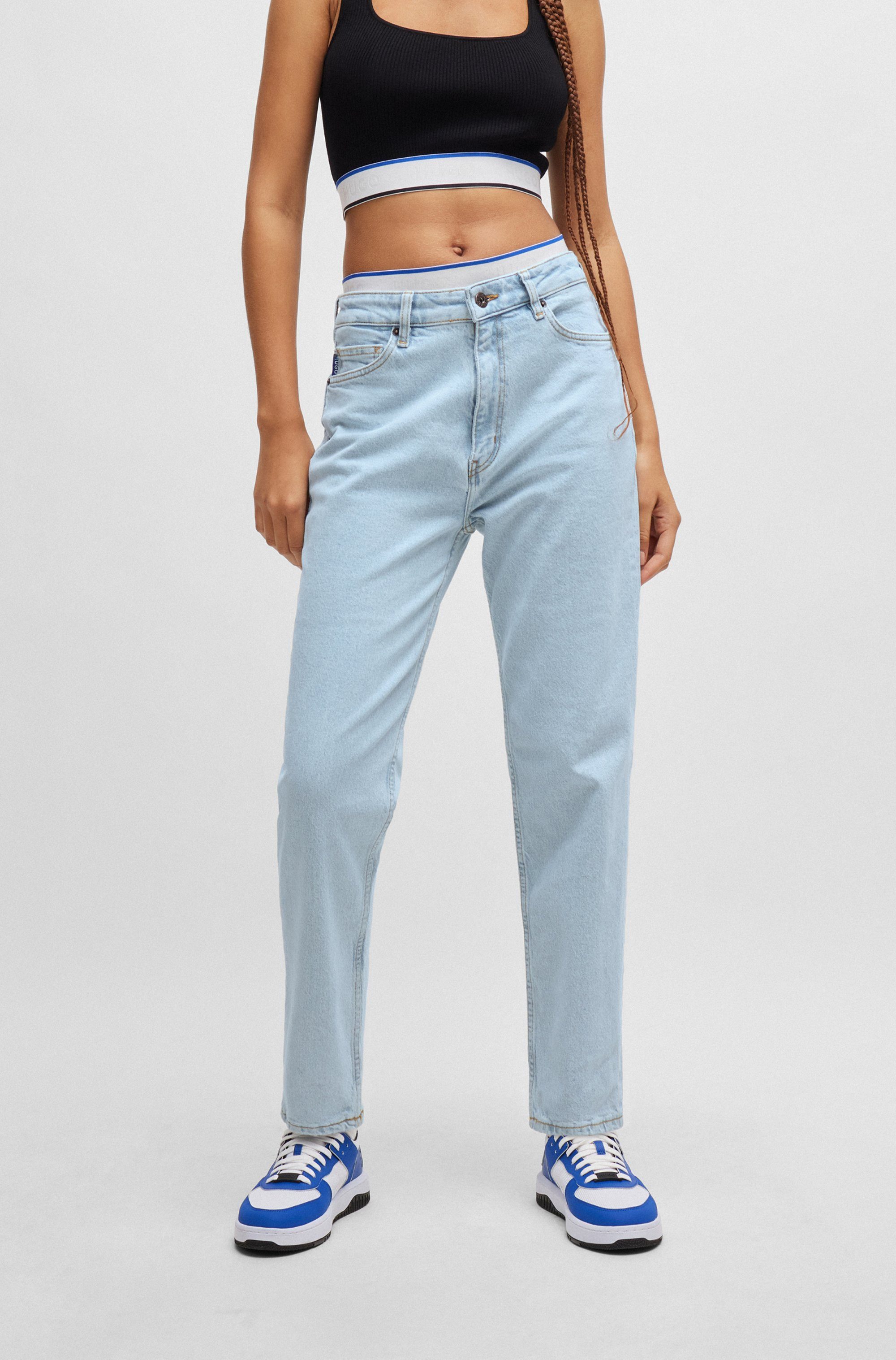 HUGO Blue Мамины джинсы Noe Straight Fit Джинсы mit hoher Leibhöhe