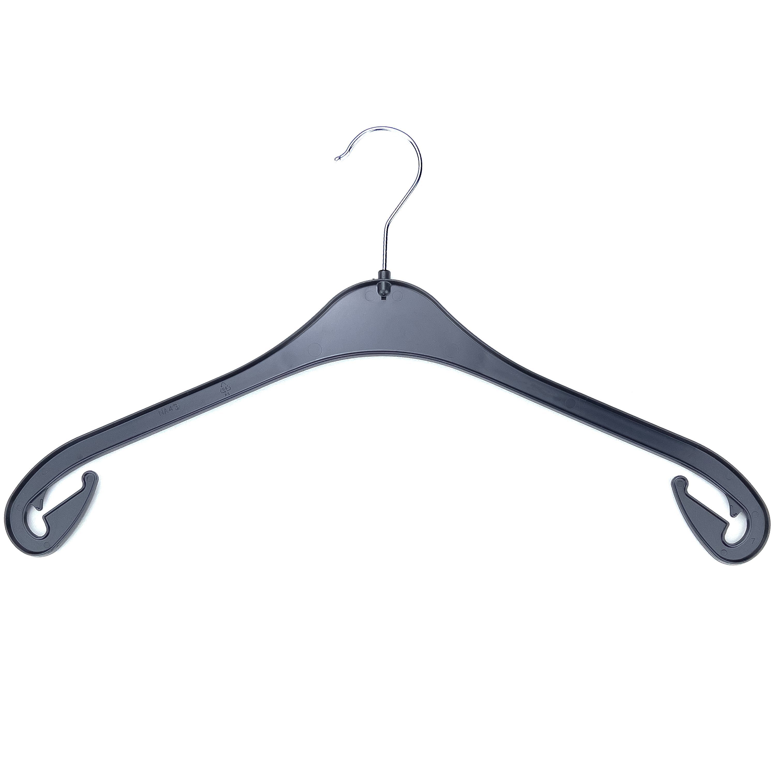 Webwarenhaus Kleiderbügel Kleiderbügel Kunststoff Schwarz 43 cm im 30er Pack, (Spar-Set), Kleiderbügel, 43 cm, drehbarer Haken, Kunststoff