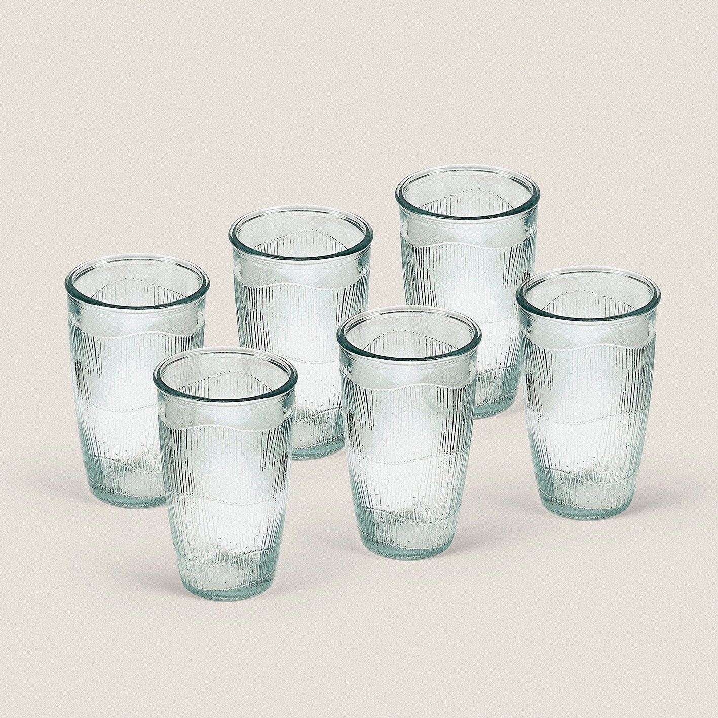 the way up Gläser-Set Trinkglas "Sofia" - 300 ml - 6er-Set, 100 % Altglas