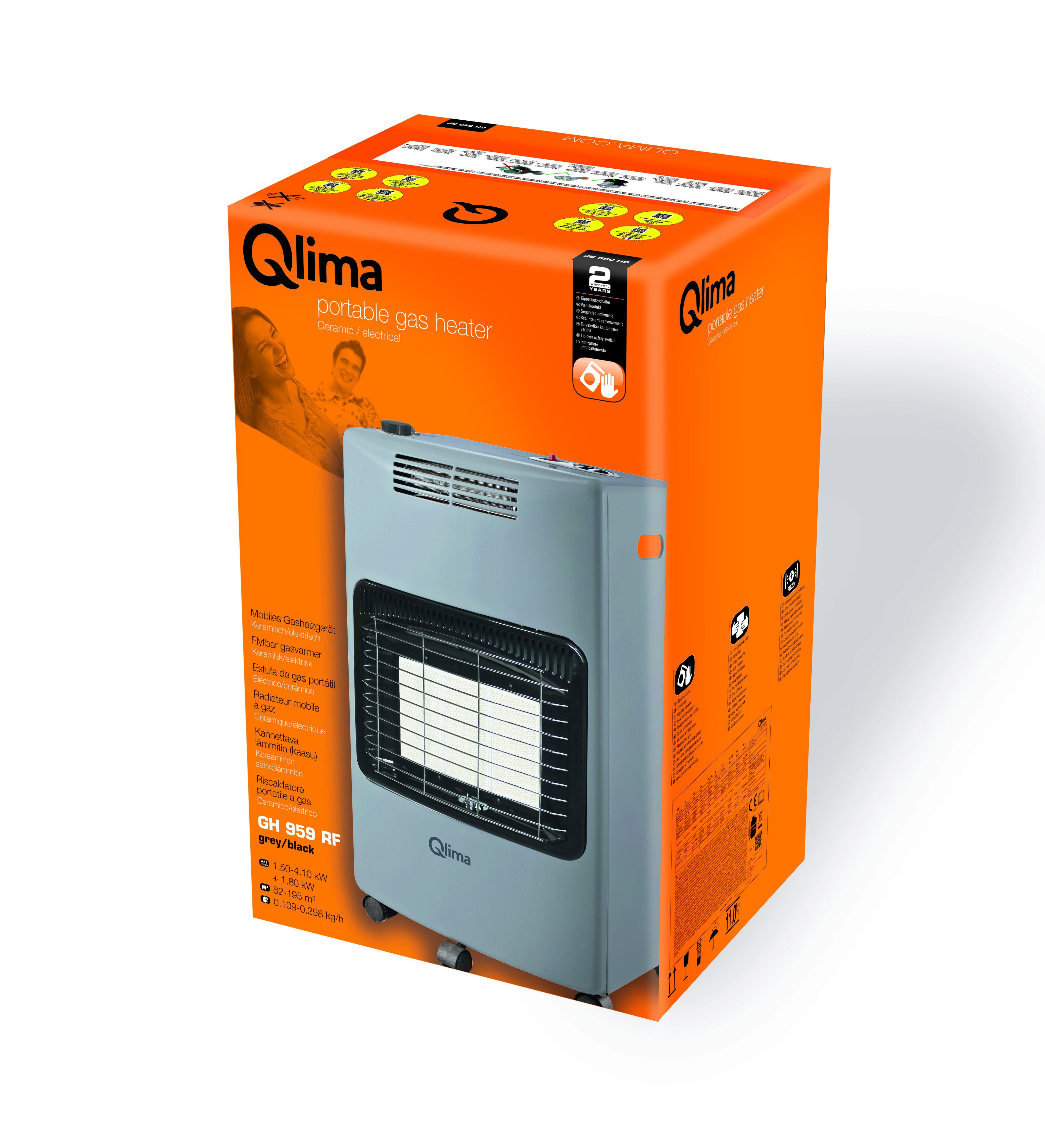 Qlima Heizlüfter Qlima 2-in-1 Gasheizer GH 959 RF