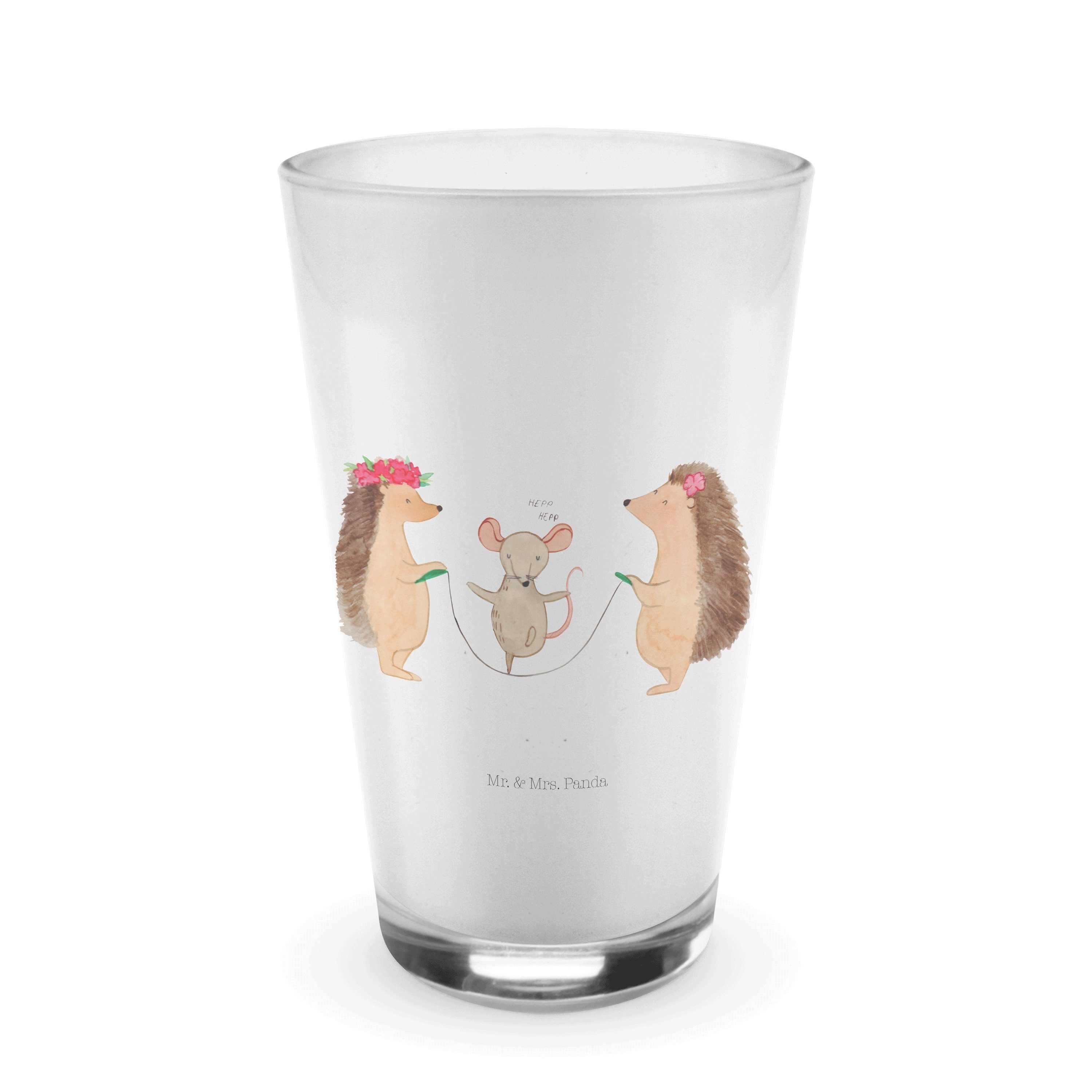 Glas Igel Seilhüpfen - Transparent - Geschenk, Maus, lustige Sprüche, Tier