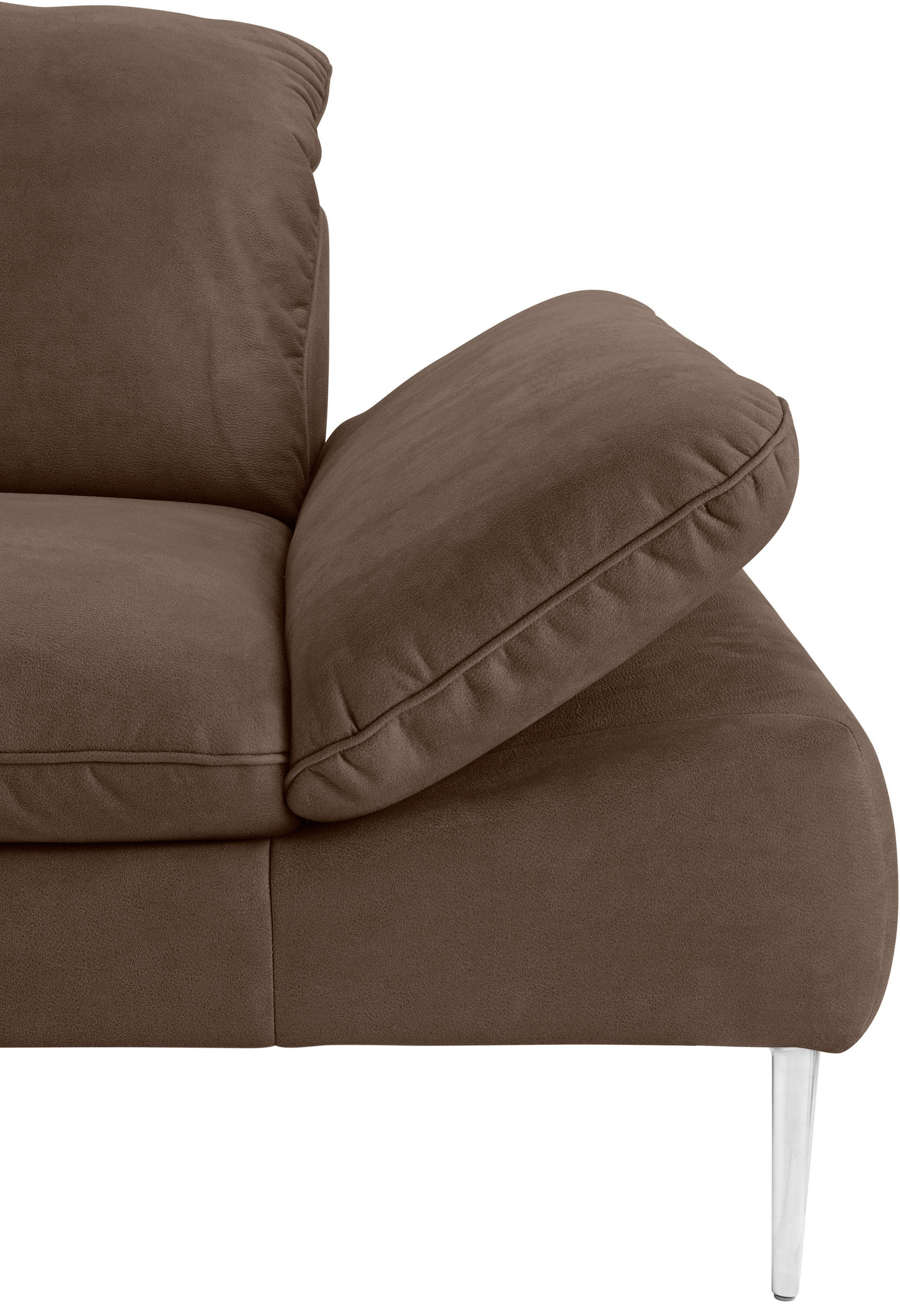 Füße 2-Sitzer enjoy&MORE, mit 202 W.SCHILLIG silber matt, cm Sitztiefenverstellung, Breite