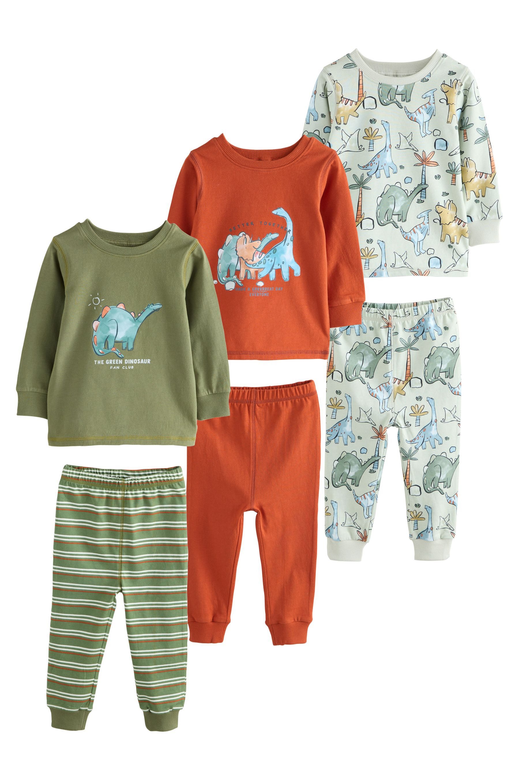 Next Pyjama Snuggle Schlafanzüge, 3er-Pack (6 tlg)