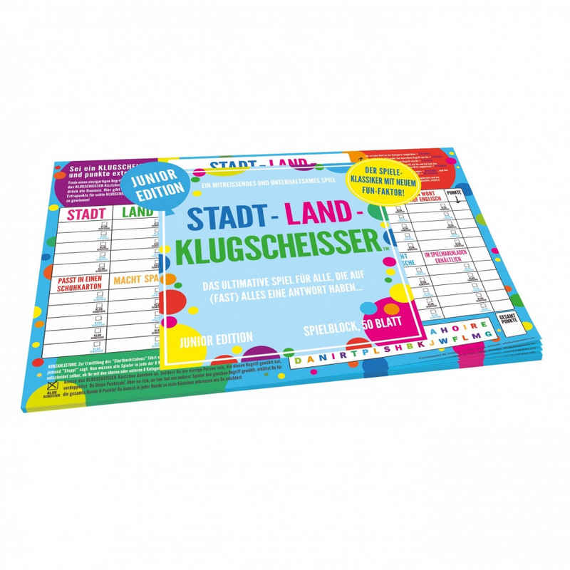 Kylskapspoesi Spiel, Spielblock Stadt-Land-Klugscheisser - Junior Edition - deutsch