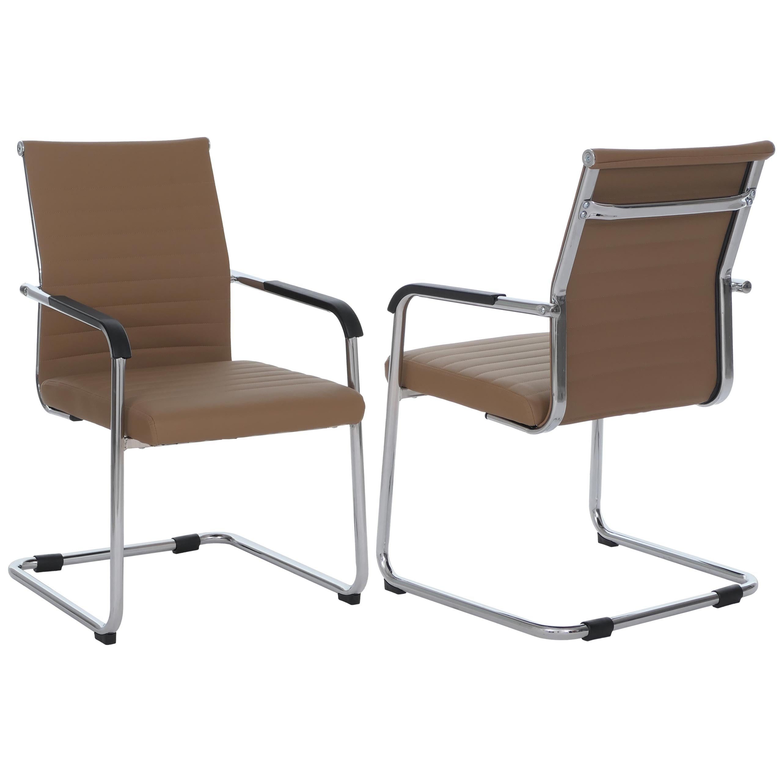 MCW Besucherstuhl MCW-Q85 (Set), Bodenschonende Kunststoffgleiter schützen den Untergrund