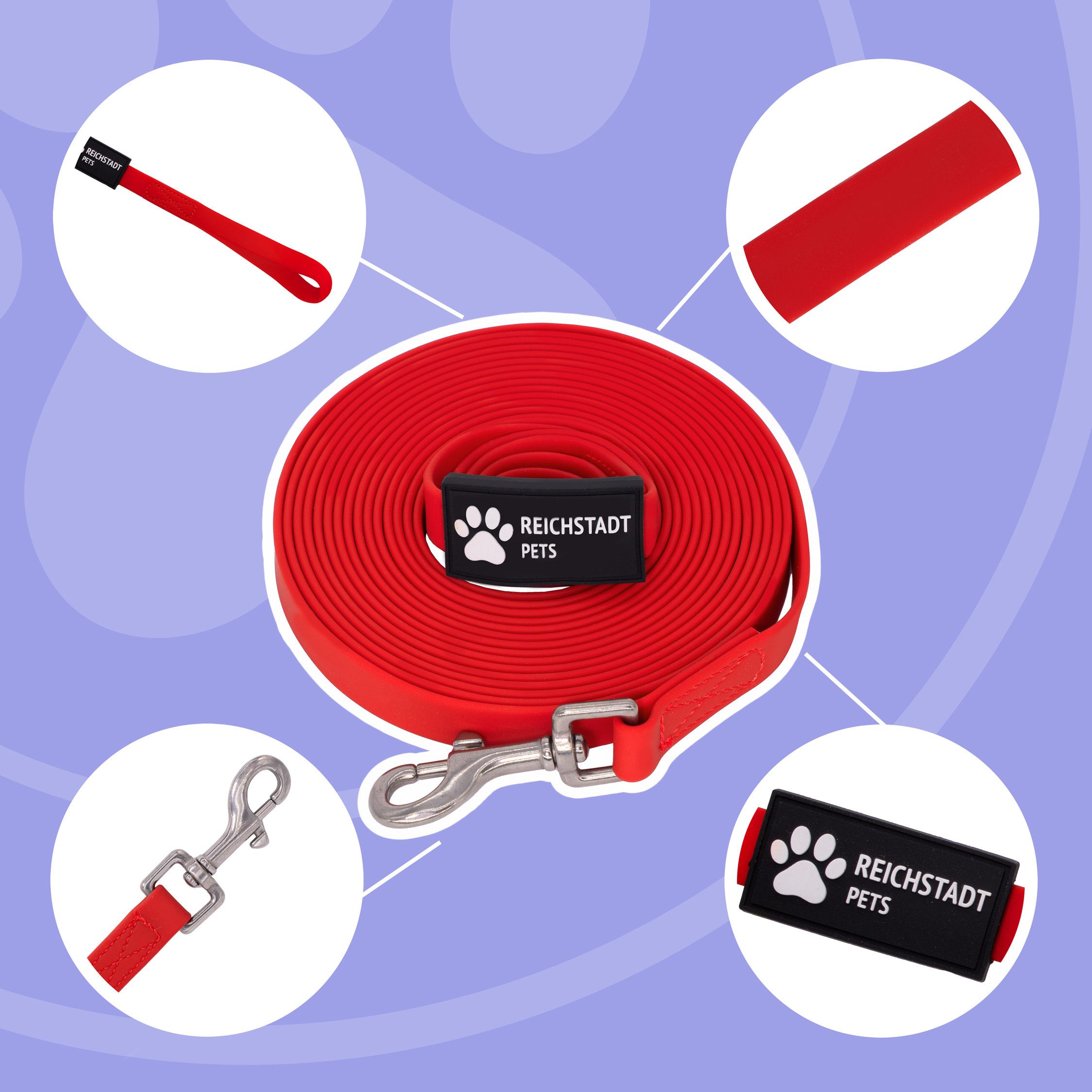 Reichstadt Hundeleine RS Pets Führleine PVC 25RSP086, PVC, Weiche Handschlaufe mit Soft-Wrist-Strap