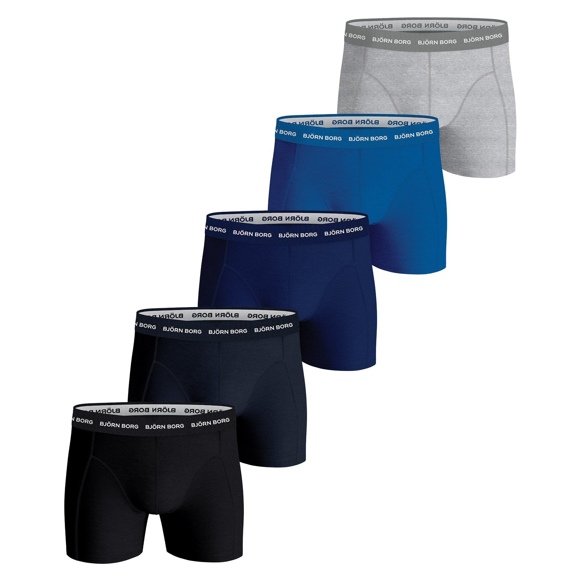 Björn Borg Boxer Herren Boxershort 5er Pack Baumwollmischung (Packung, 5er Pack)