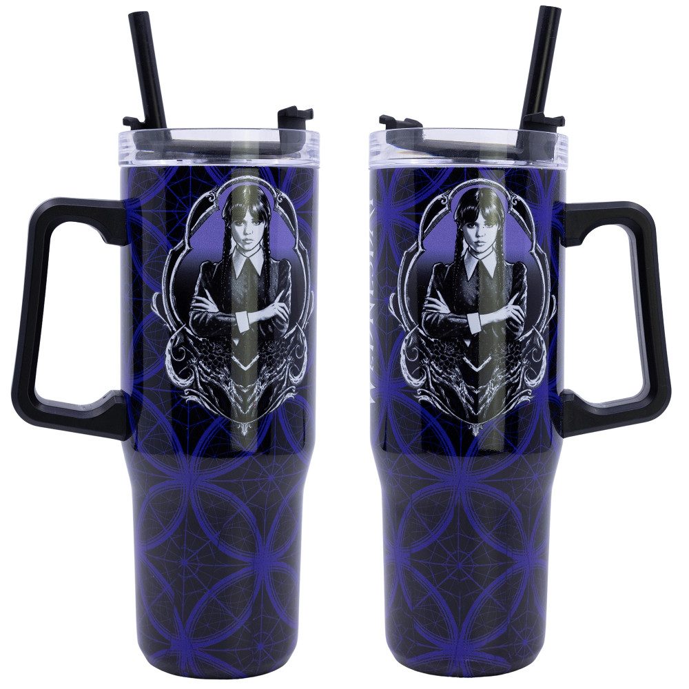 Wednesday Coffee-to-go-Becher Netflix Wednesday Edelstahl XL Iso Kaffeebecher Thermobecher 940 ml, Edelstahl