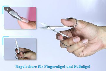 SMI Nagelschere Nagelschere Gebogen Fingernagel Fußnagel Maniküre Hautschere + Etui