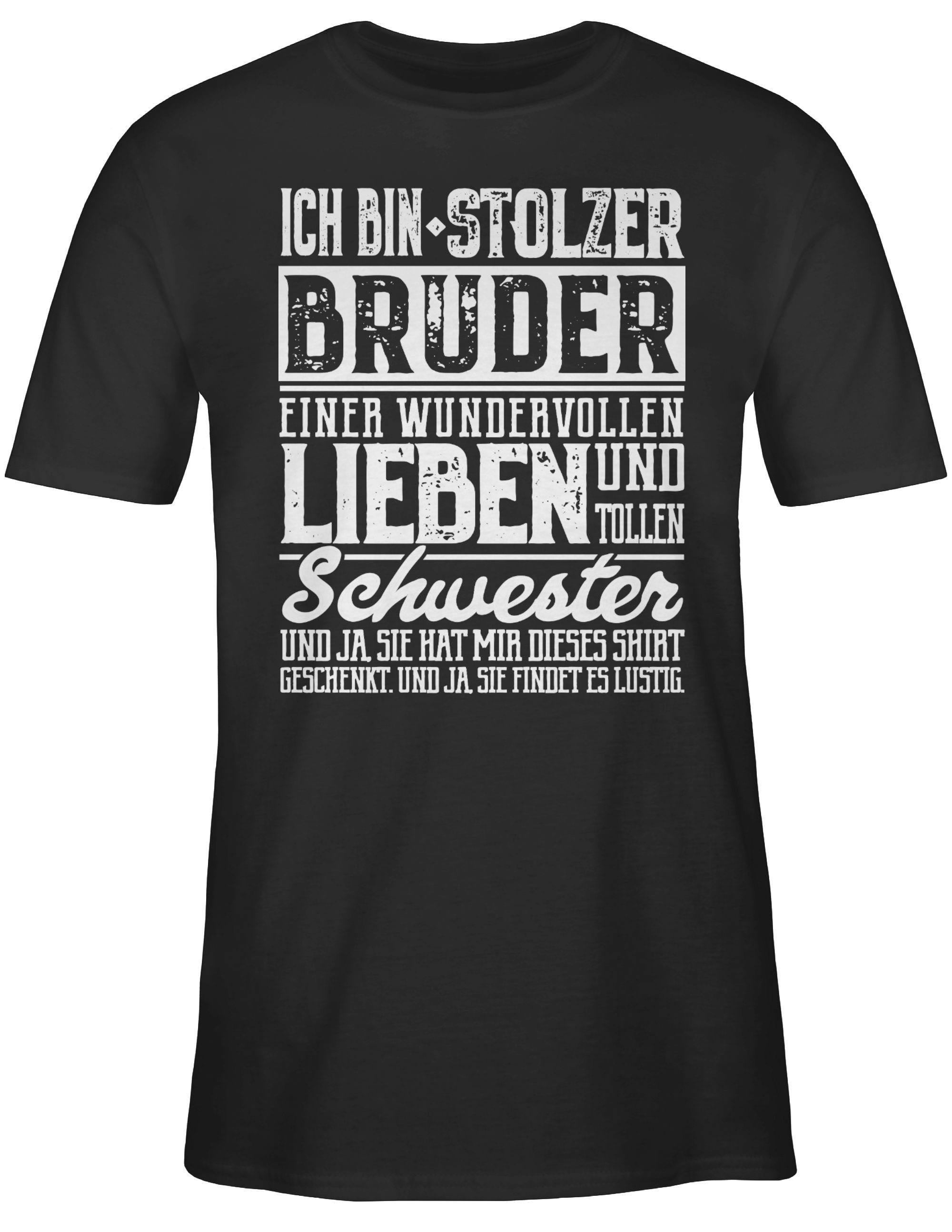 Shirtracer T-Shirt Ich bin stolzer Bruder einer tollen und wundervollen Sch günstig online kaufen