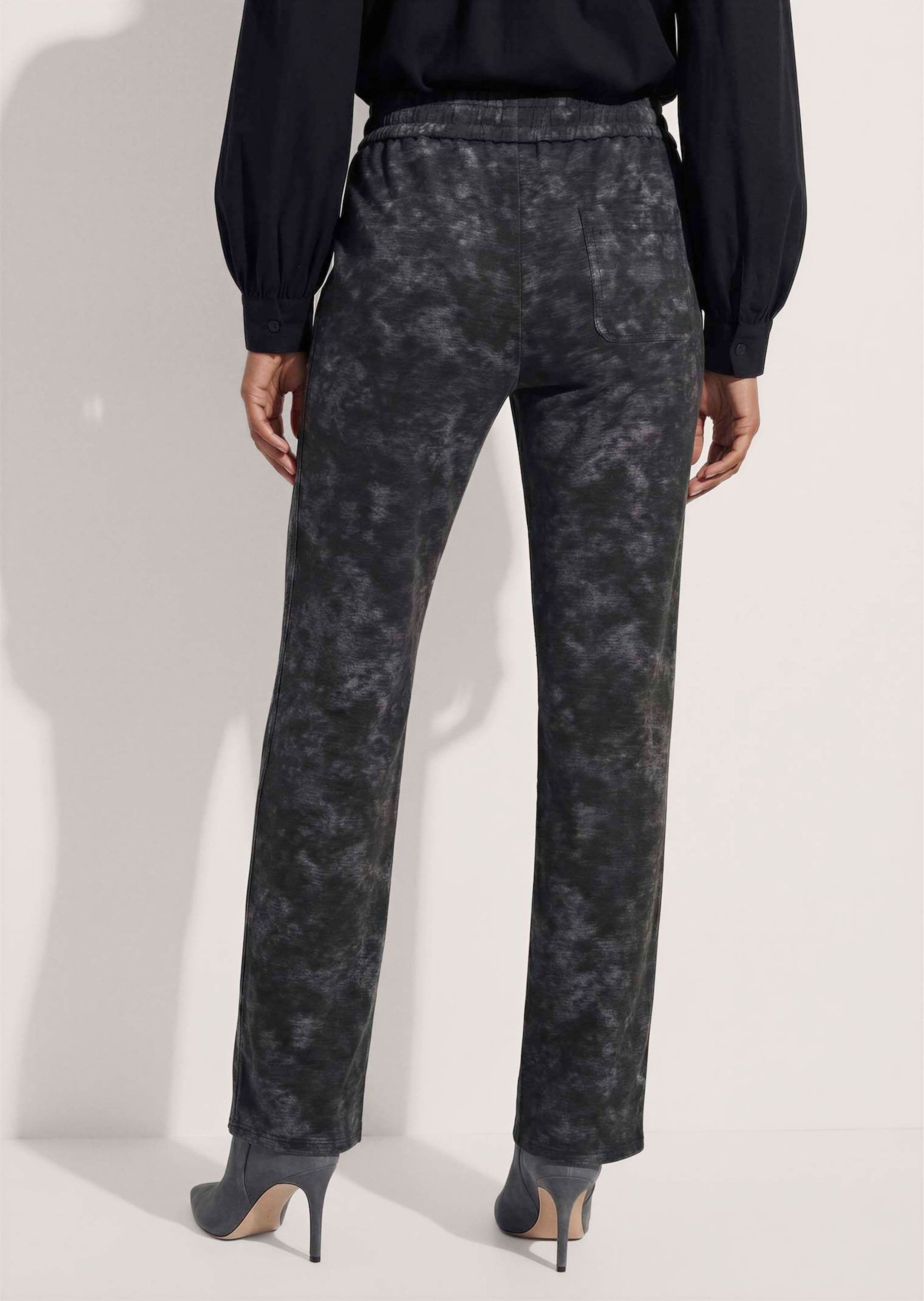 MADELEINE Jogger Pants Bedruckte Schlupfhose mit Tunnelzug Gerades Bein, Eingriffstaschen & aufgesetzte Gesäßtasche