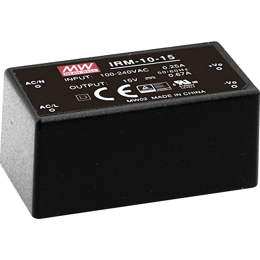 MW Mean Well IRM-10-12 AC/DC-Printnetzteil 12 V/DC 0.85 A 10 W AC/DC-Einbaunetzteil