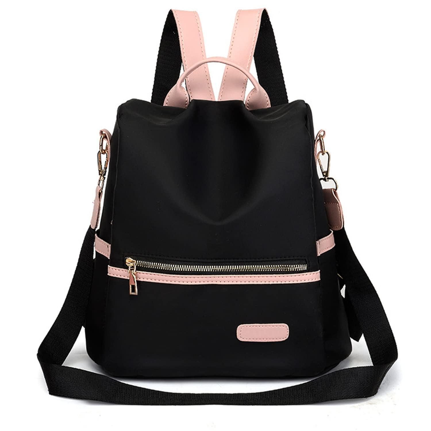 LuxusKollektion Cityrucksack Damen Rucksack Klein Wasserdicht Elegant Schwarz