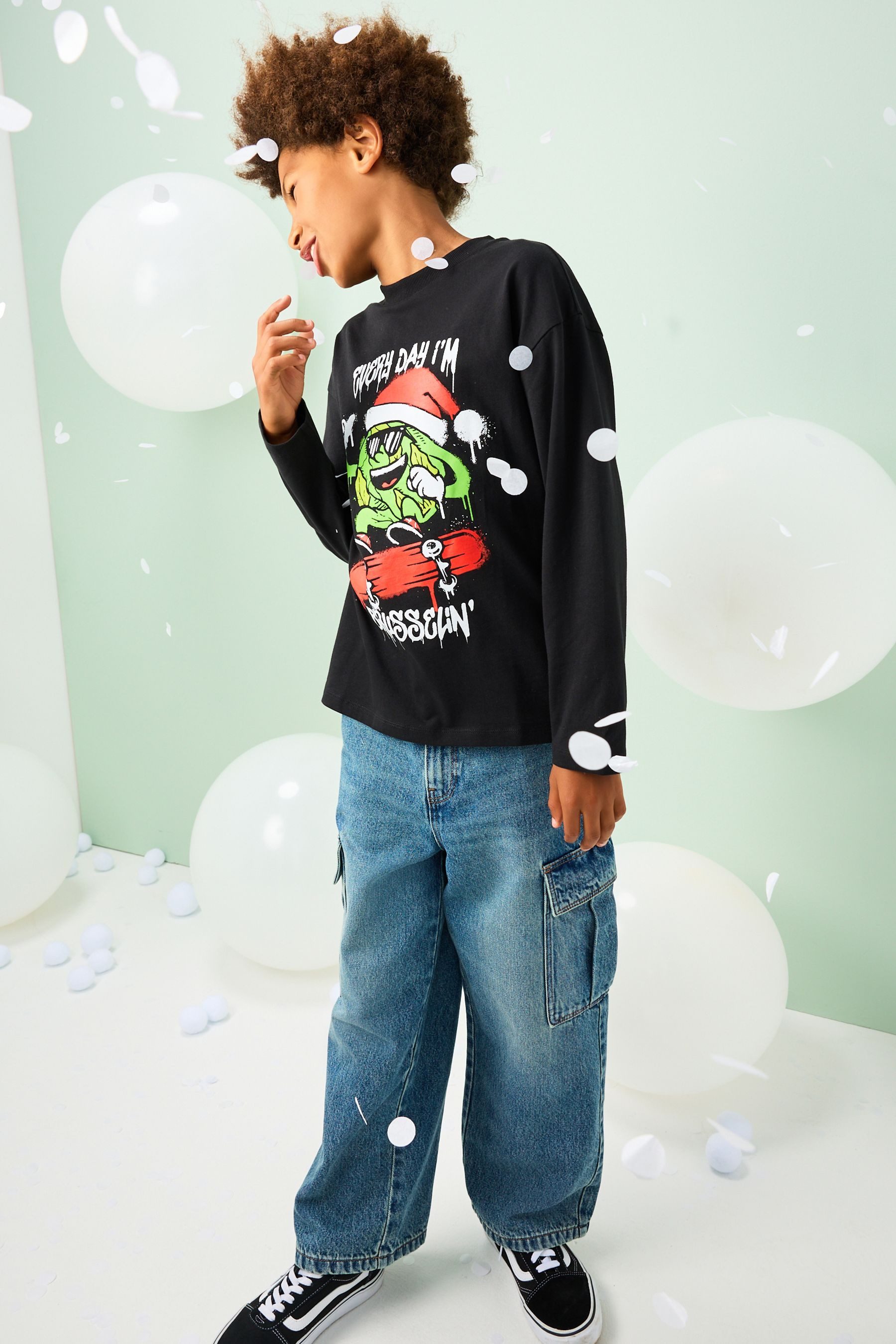 Next Langarmshirt Weihnachtliches, langärmeliges T-Shirt (1-tlg)