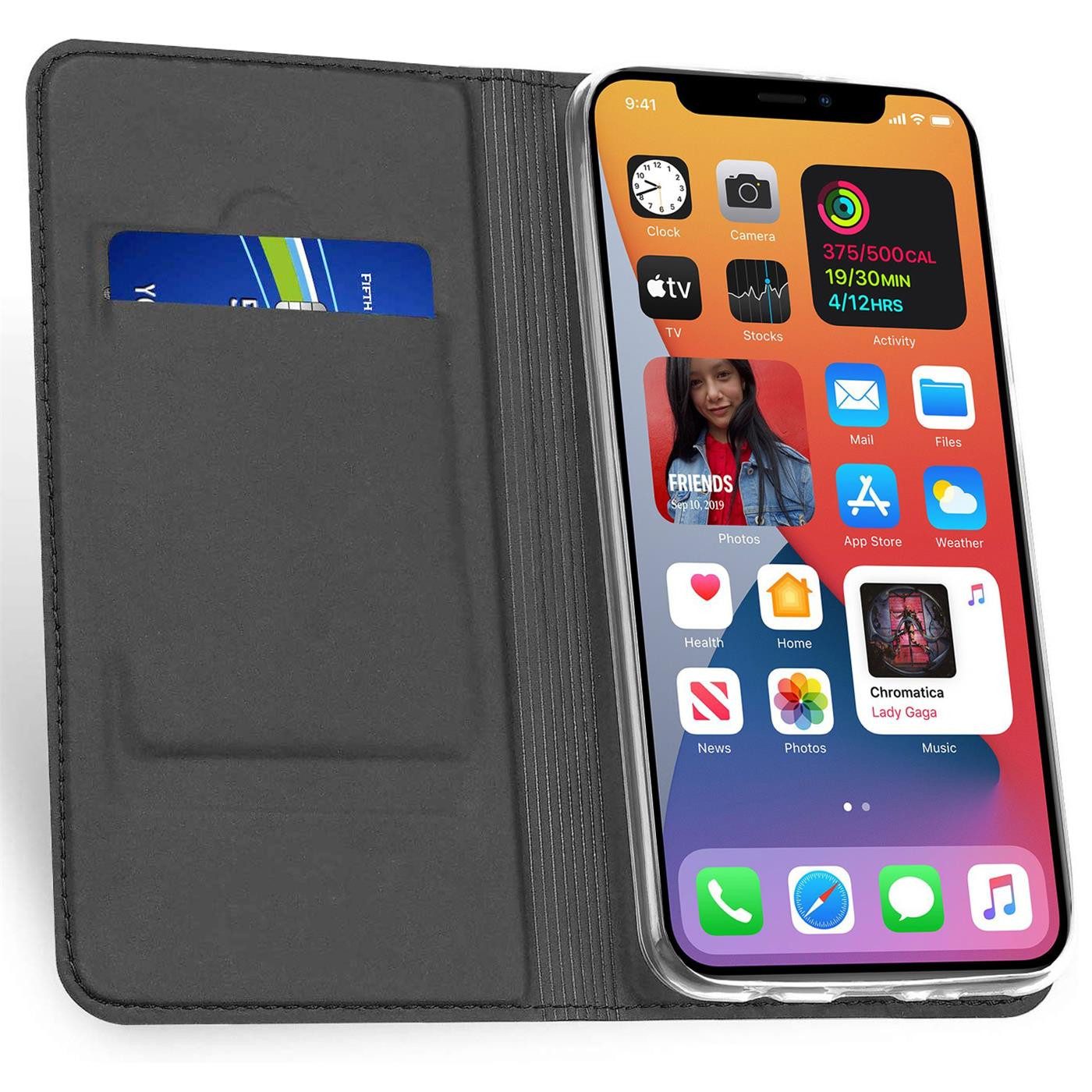CoolGadget Handyhülle Magnet Case Handy Tasche für Apple iPhone 12 / 12 Pro 6.1 Zoll, Hülle Klapphülle Slim Cover für iPhone 12, iPhone 12 Pro Schutzhülle – Bild 5 von 5