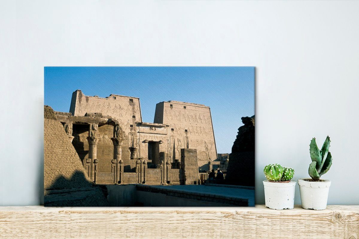 einem Wandbild an OneMillionCanvasses® Aufhängefertig, Der Wanddeko, sonnigen des St), (1 Horus Leinwandbilder, Tempel Ägypten, 30x20 cm Tag Leinwandbild in