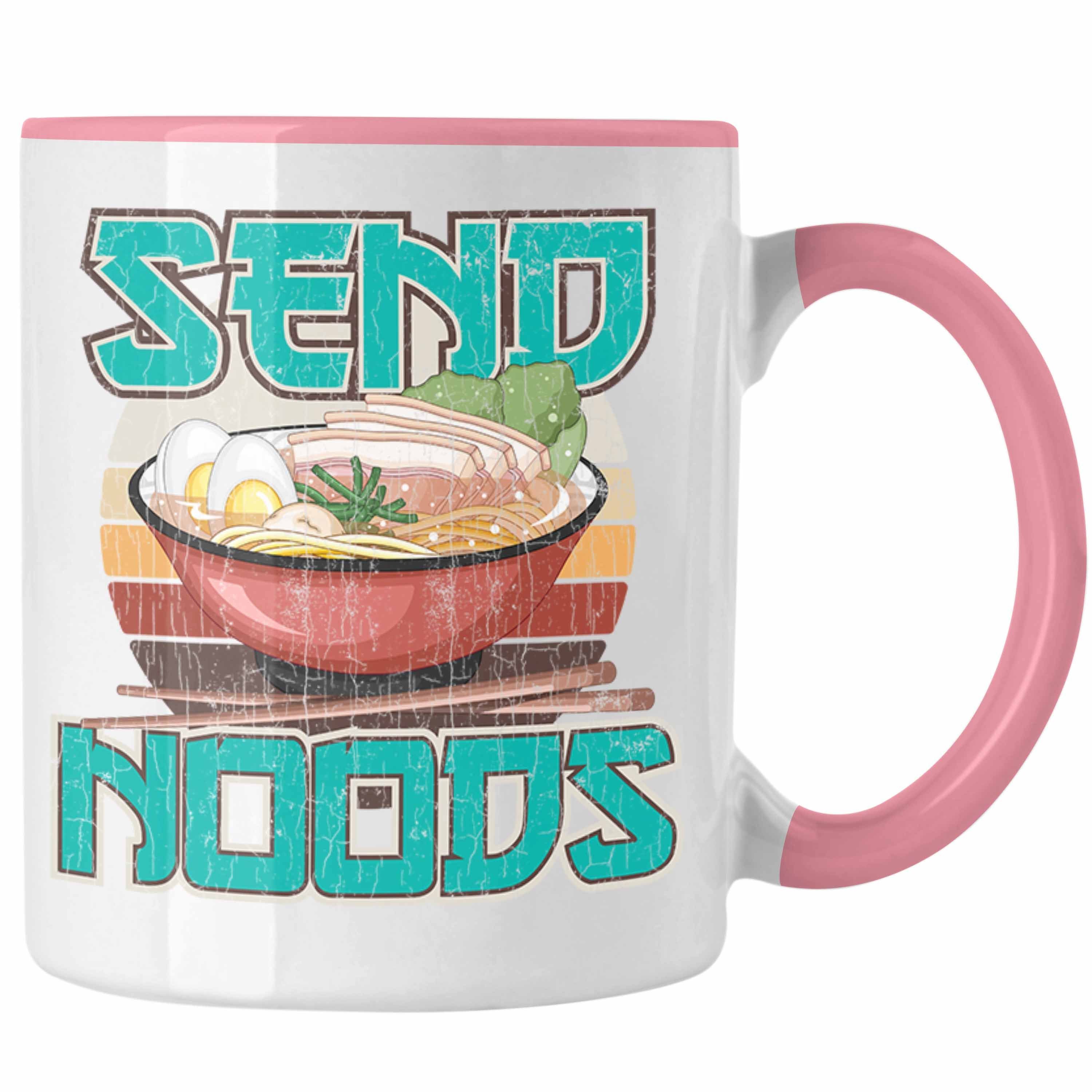 Trendation Tasse Trendation - Anime Rosa Anme Spruch Kaffeetasse Geschenk Tasse Geschenke Send Fan Noods Deko