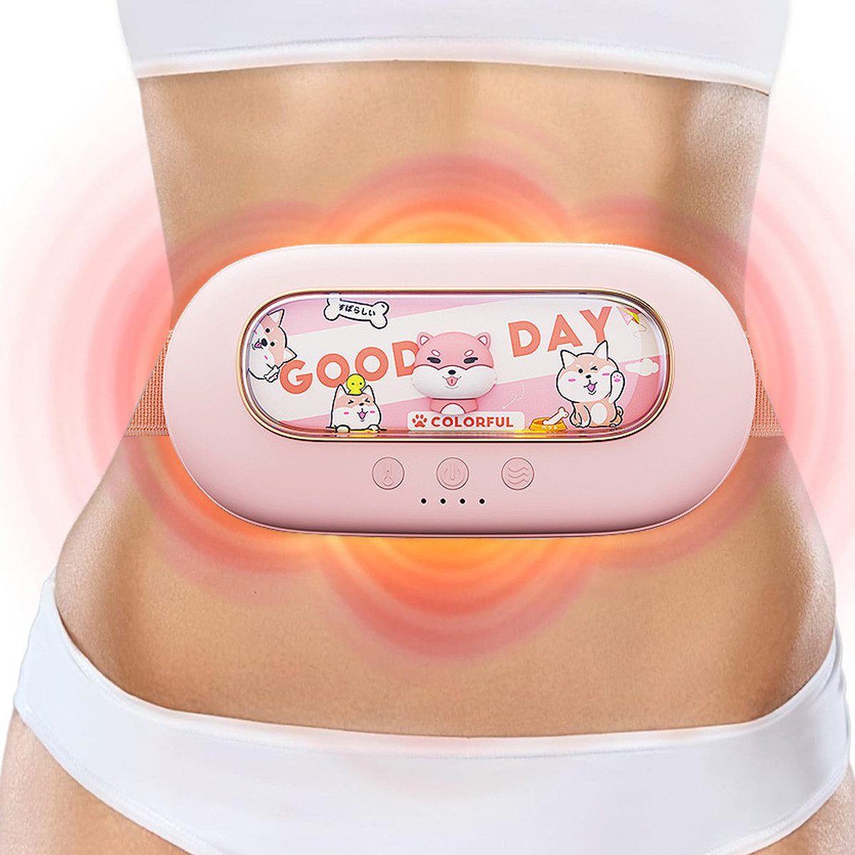 AURIVION Wärmegürtel Wärmegürtel Vibrierendes Wärme-Massagegerät, Set 1-tlg., Wärmegürtel Heißer Kompressenwärmer, Linderung von Menstruationsschmerzen große Tante magische Waffe