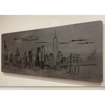 WohndesignPlus LED-Bild LED-Wandbild “New York” 120cm x 50cm mit Akku/Batterie, Städte, DIMMBAR! Viele Größen und verschiedene Dekore sind möglich.