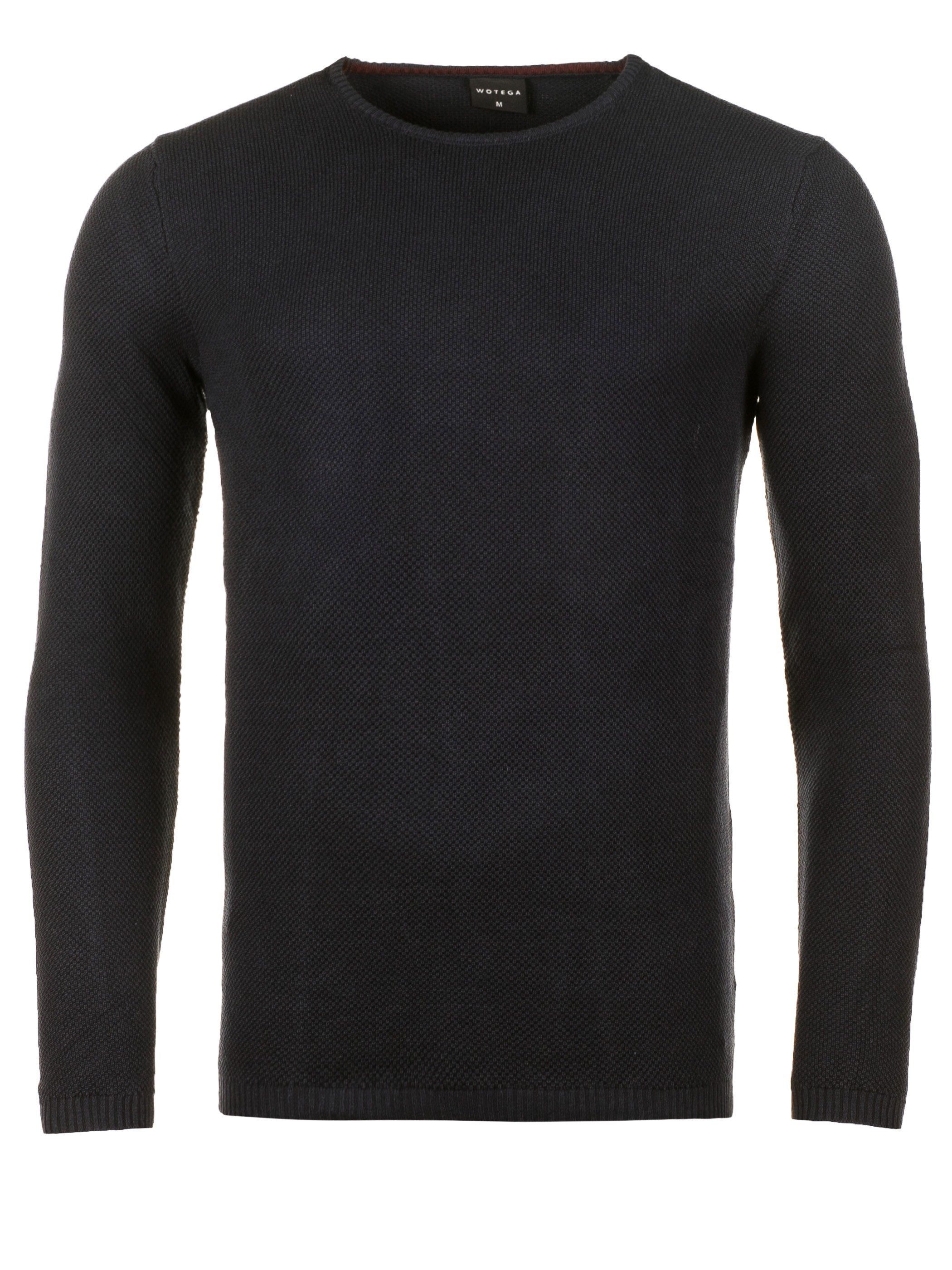 WOTEGA Strickfleece-Pullover Structured Crew Neck Sweater Pete