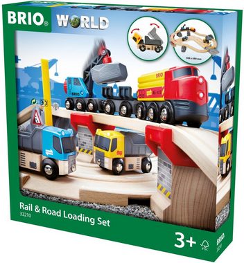 BRIO® Spielzeug-Eisenbahn »BRIO® WORLD, Straßen & Schienen Steinverlade Set«, (Set), FSC®- schützt Wald - weltweit