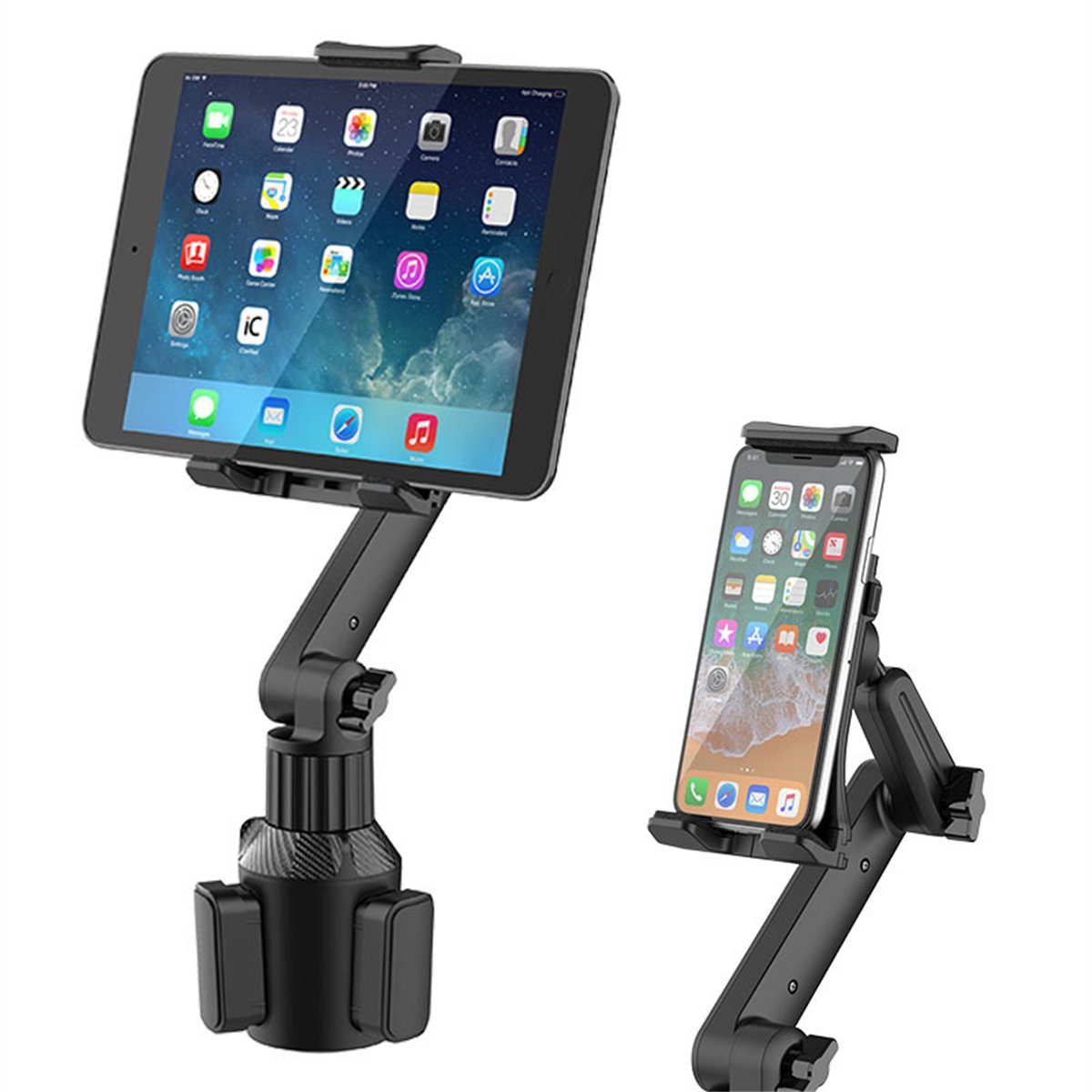 1 Stück Universal Auto Handy- Und Tablet-halter Mit Langem Arm Für