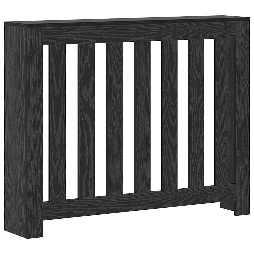 vidaXL Heizkörper Heizkörperabdeckung Schwarz Eichen-Optik 104 x 20 x 82 cm