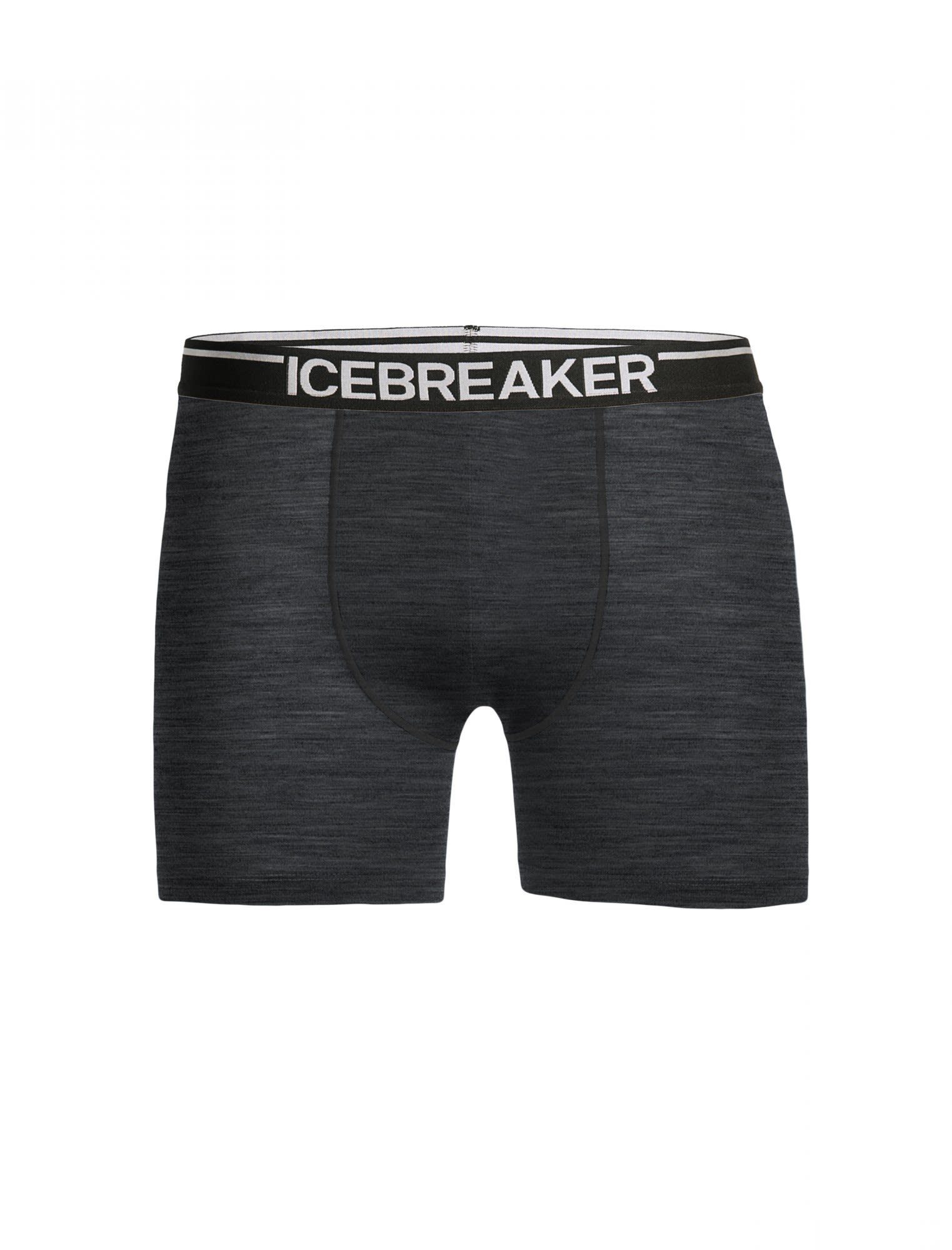Icebreaker Lange Unterhose Icebreaker M Boxers HTHR Lange Anatomica Herren Grey