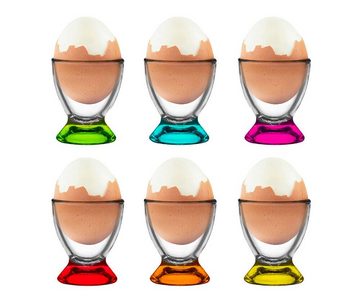 Sendez Eierbecher 6 bunte Eierbecher aus Glas Eierständer Eierhalter Glaseierbecher