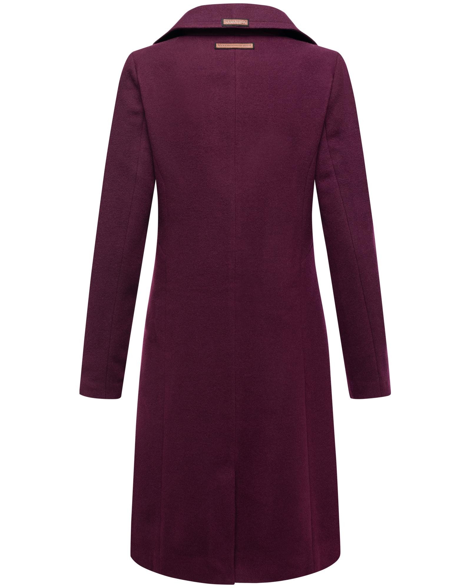 Navahoo Wintermantel Wooly edler Damen Trenchcoat in Wollmantel-Optik
