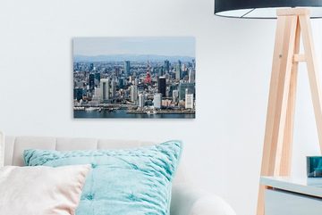 OneMillionCanvasses® Leinwandbild Stadt - Tokio - Skyline, (1 St), Wandbild Leinwandbilder, Aufhängefertig, Wanddeko, 30x20 cm