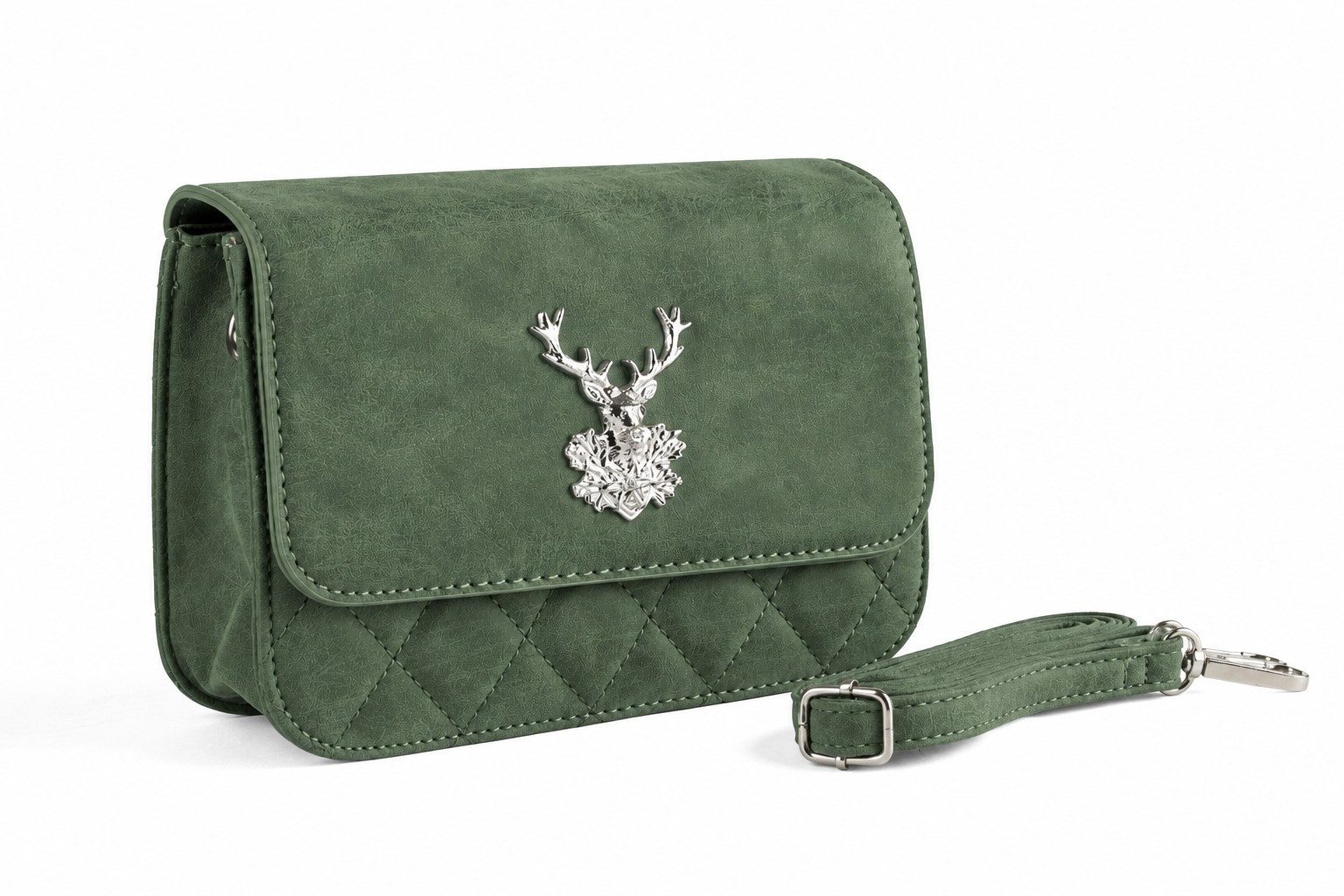 Der Trachtler Trachtentasche Damen Dirndltasche mit Hirsch-Zierteil, - stilvolles Trachten-Accessoire