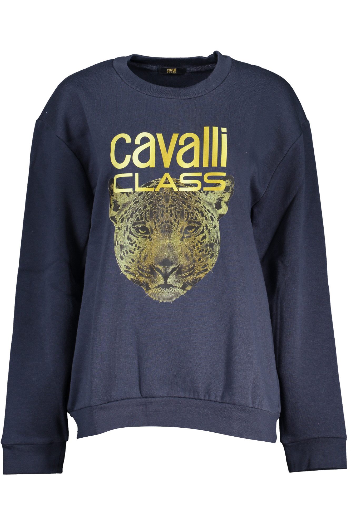 Cavalli Class Sweatshirt Blaues Damen-Sweatshirt ohne Reißverschluss –
