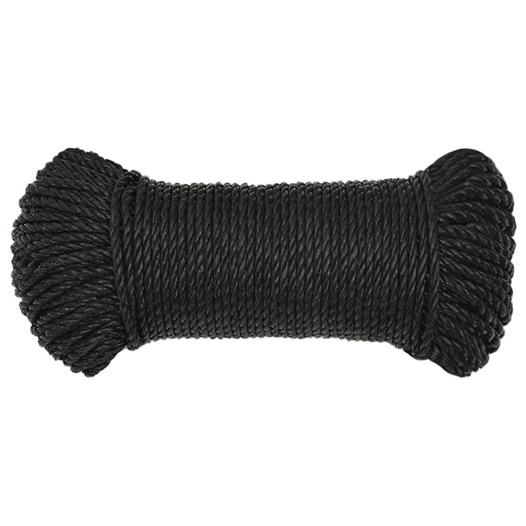 vidaXL Arbeitsseil Schwarz 6 mm 25 günstig online kaufen