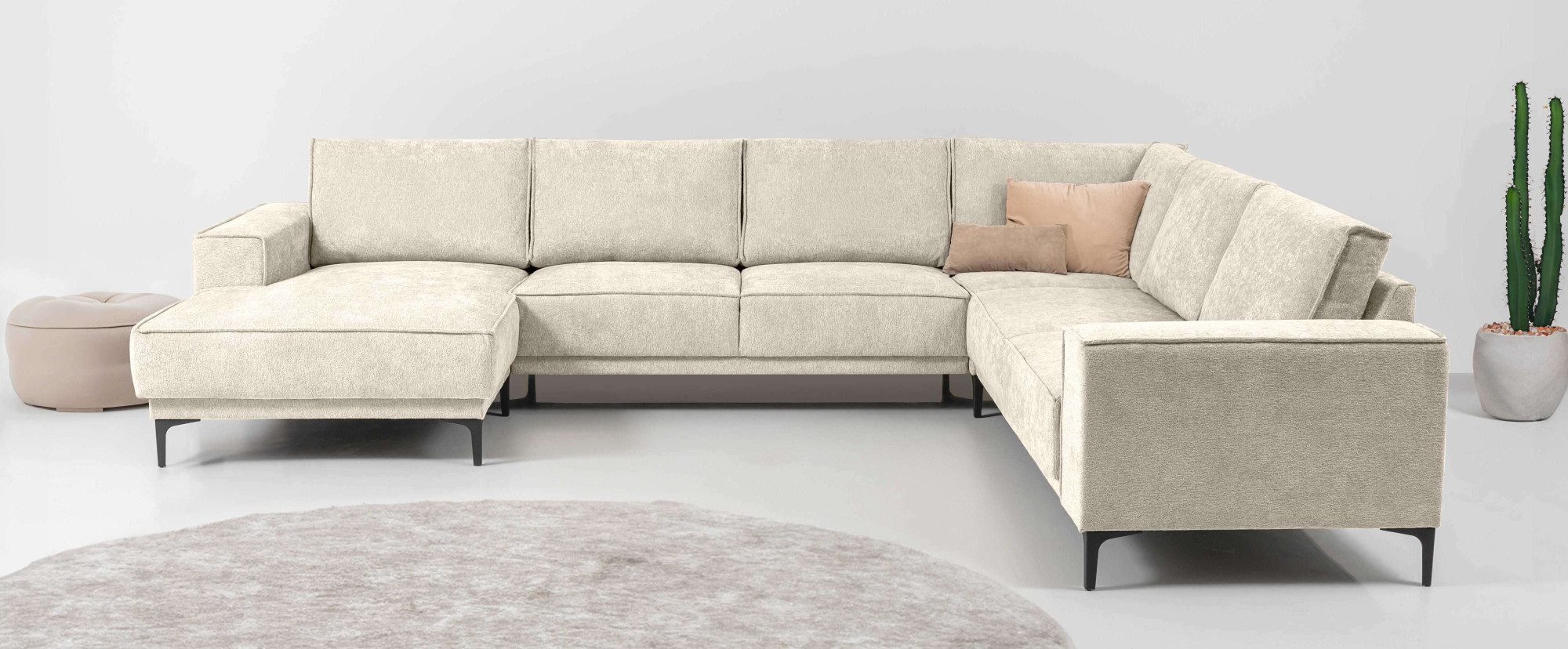 OTTO home Wohnlandschaft "XXL Sofa Oland, Struktur, Flachgewebe, Luxus-Micr günstig online kaufen