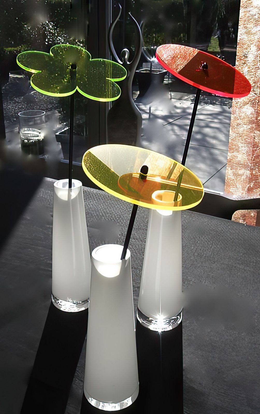 Elliot Wanddekoobjekt Elliot Lichtzauber Scheibe 3 cm gelb mit 20 cm Stab