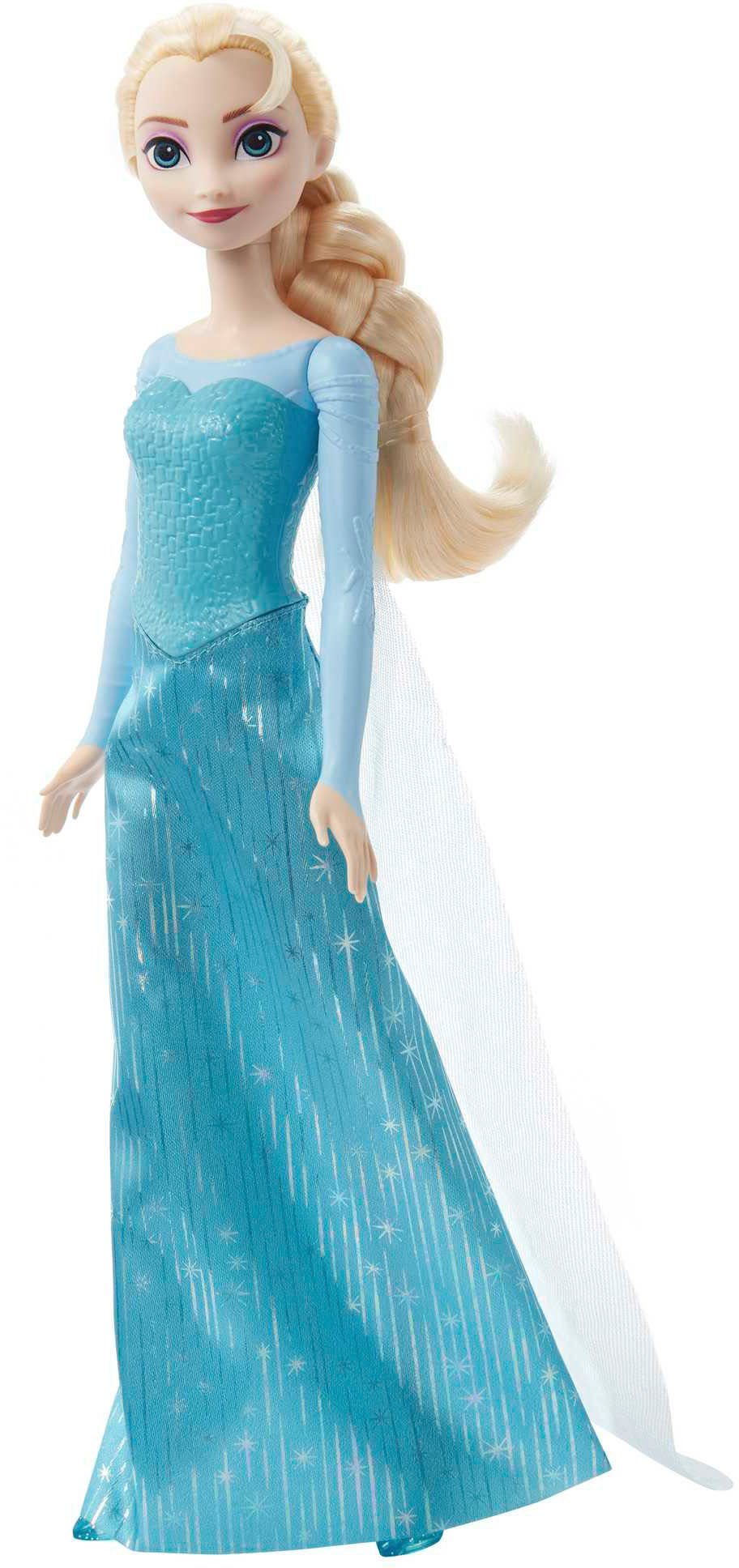Mattel® Disney Frozen Elsa Dress-Up Doll (Movie 1 Outfit), including accessories