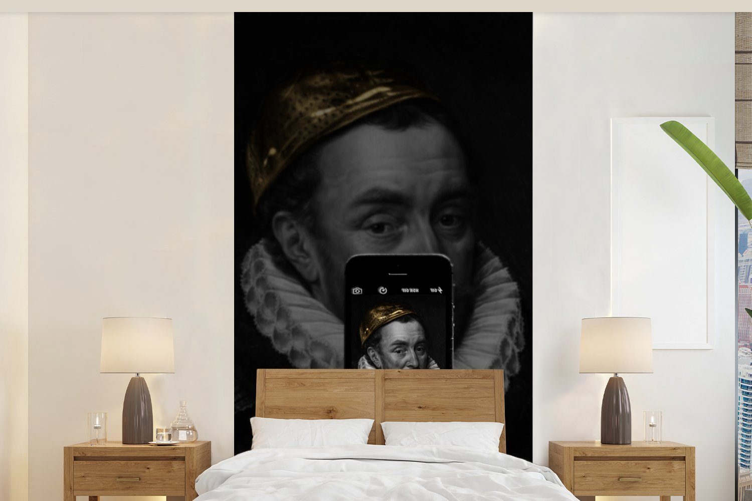 MuchoWow Fototapete Wilhelm von Oranien - Gemälde - Selfie, Matt, bedruckt, (2 St), Vliestapete für Wohnzimmer Schlafzimmer Küche, Fototapete