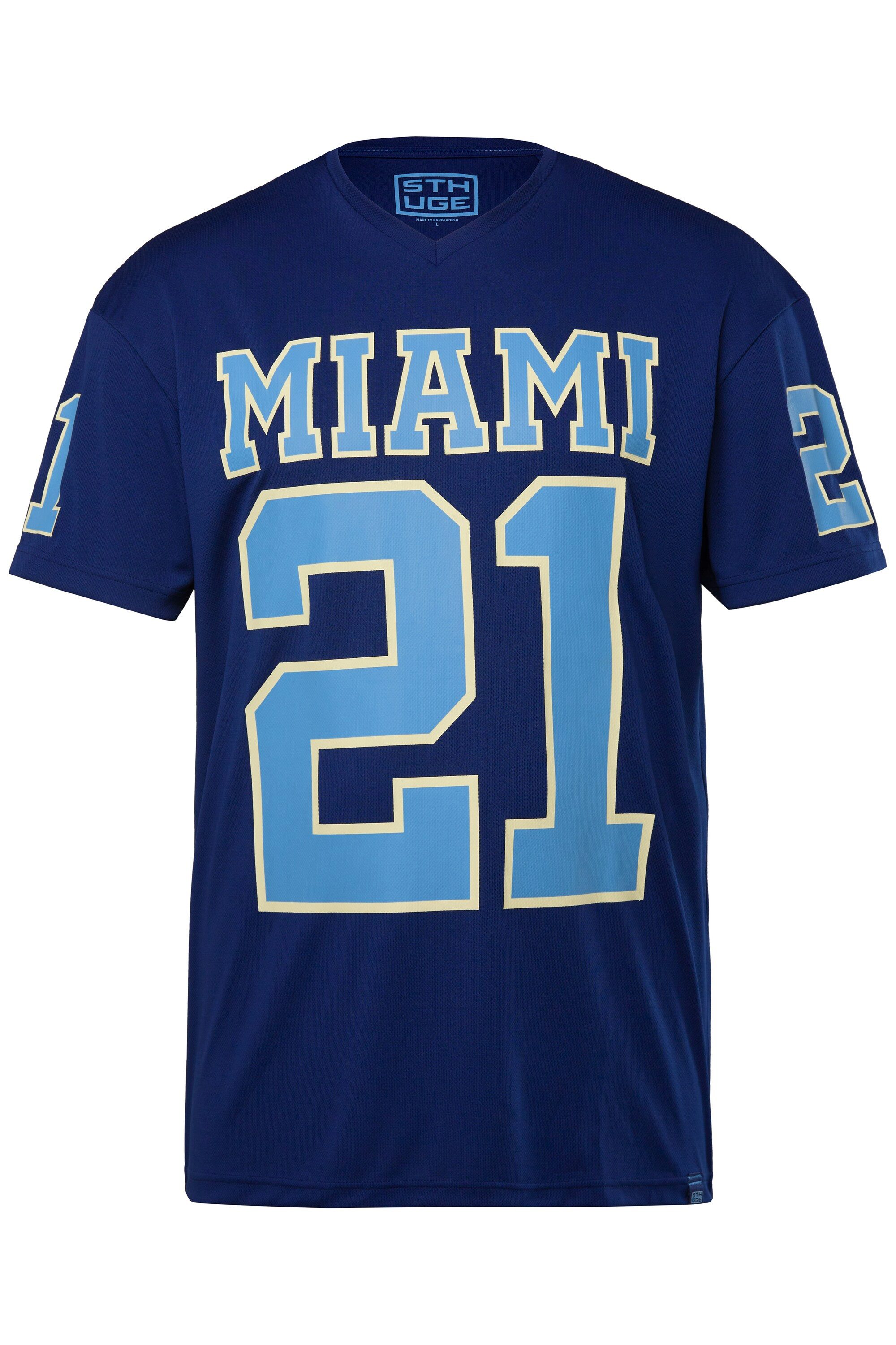 STHUGE T-Shirt STHUGE T-Shirt Halbarm oversized Football Print günstig online kaufen